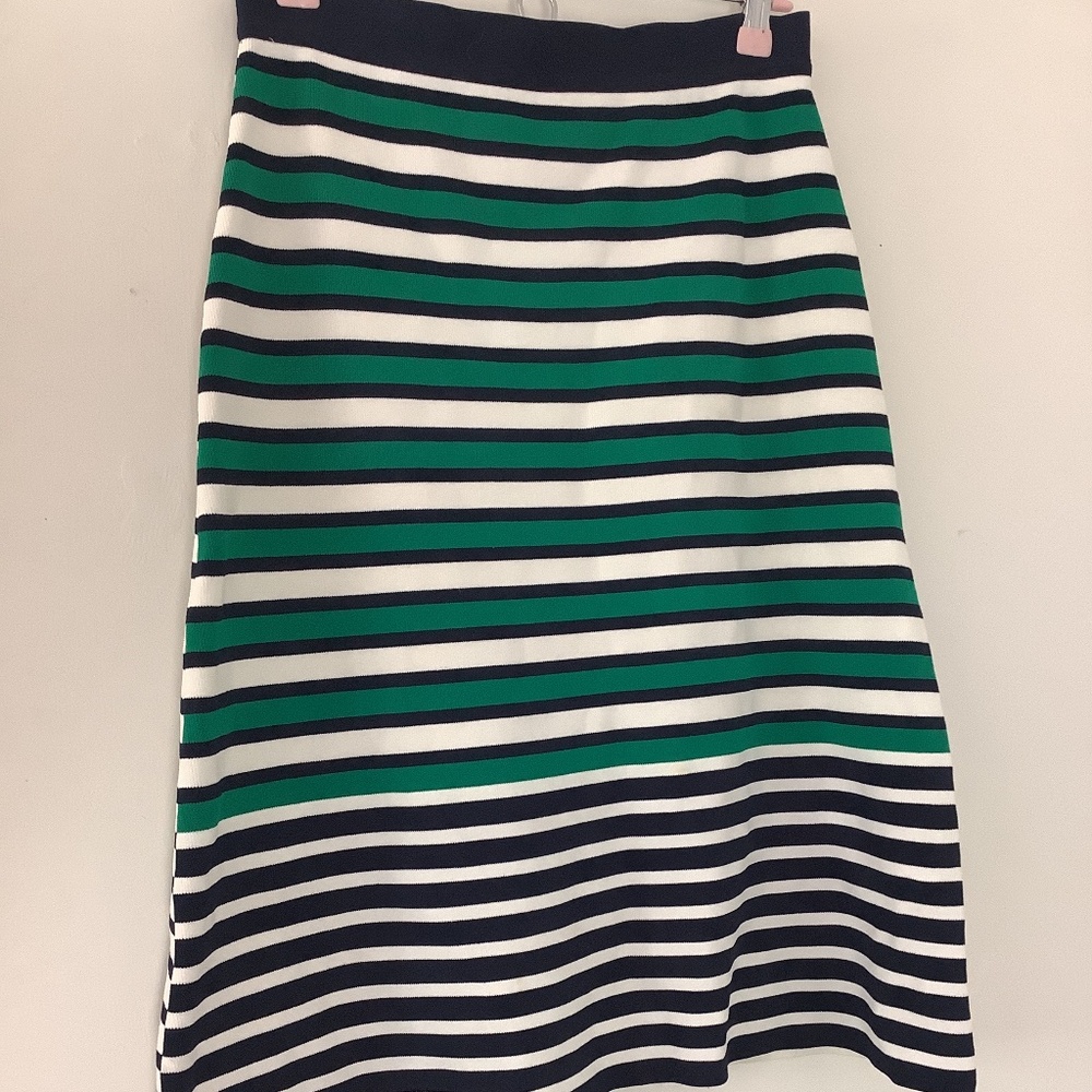 Tory Burch Sport Breton Multicolor Striped Pull on Knit Skirt Preppy Collegiate - Picture 2 of 7